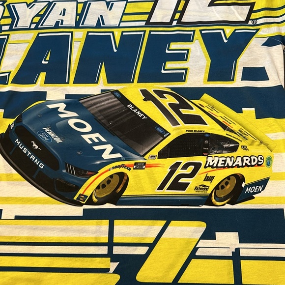 NASCAR Ryan Blaney Graphic Tee. 2019 MENARDS/Moen Ford Mustang size XXL - Picture 3 of 5